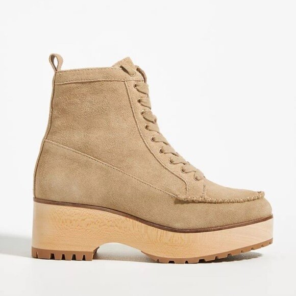 KELSI DAGGER Brooklyn Whip Clog Suede Booties (Fawn) - Picture 13 of 15